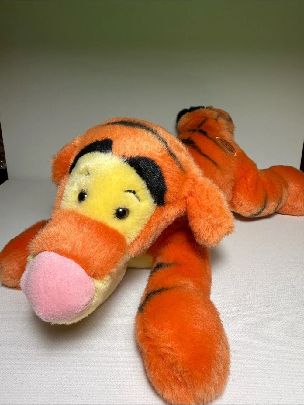 Walt Disney Store Exclusive Tigger 15 INCH Plush Authentic - In Lying Position